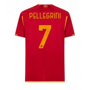 Lacne Muži Futbalové dres AS Roma Lorenzo Pellegrini #7 2023-24 Krátky Rukáv - Domáci